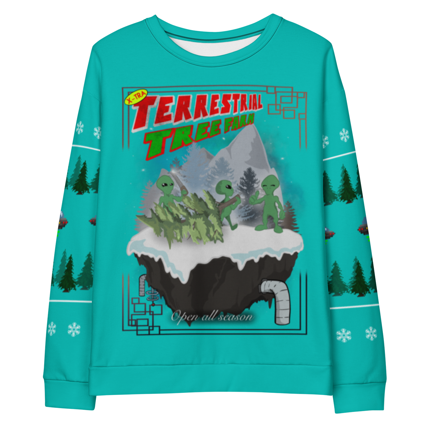 Xtra Terrestrial Tree Farm Christmas Sweater