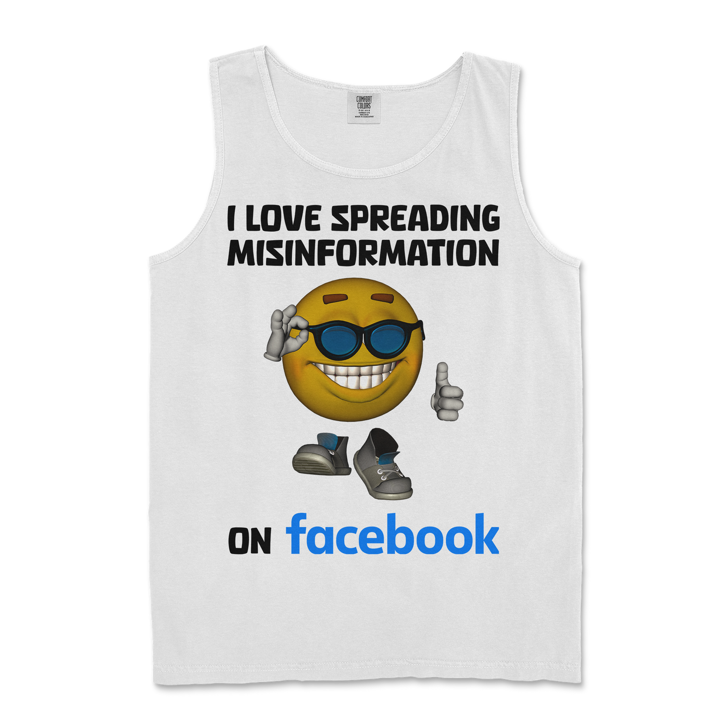 Comfort Colors Tank Top Spreadin Misinformation in White