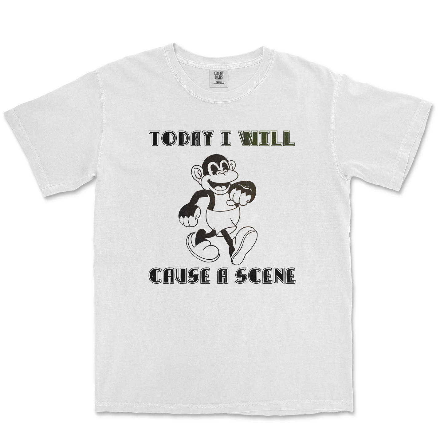 Comfort Colors T-Shirt Cause A Scene in White