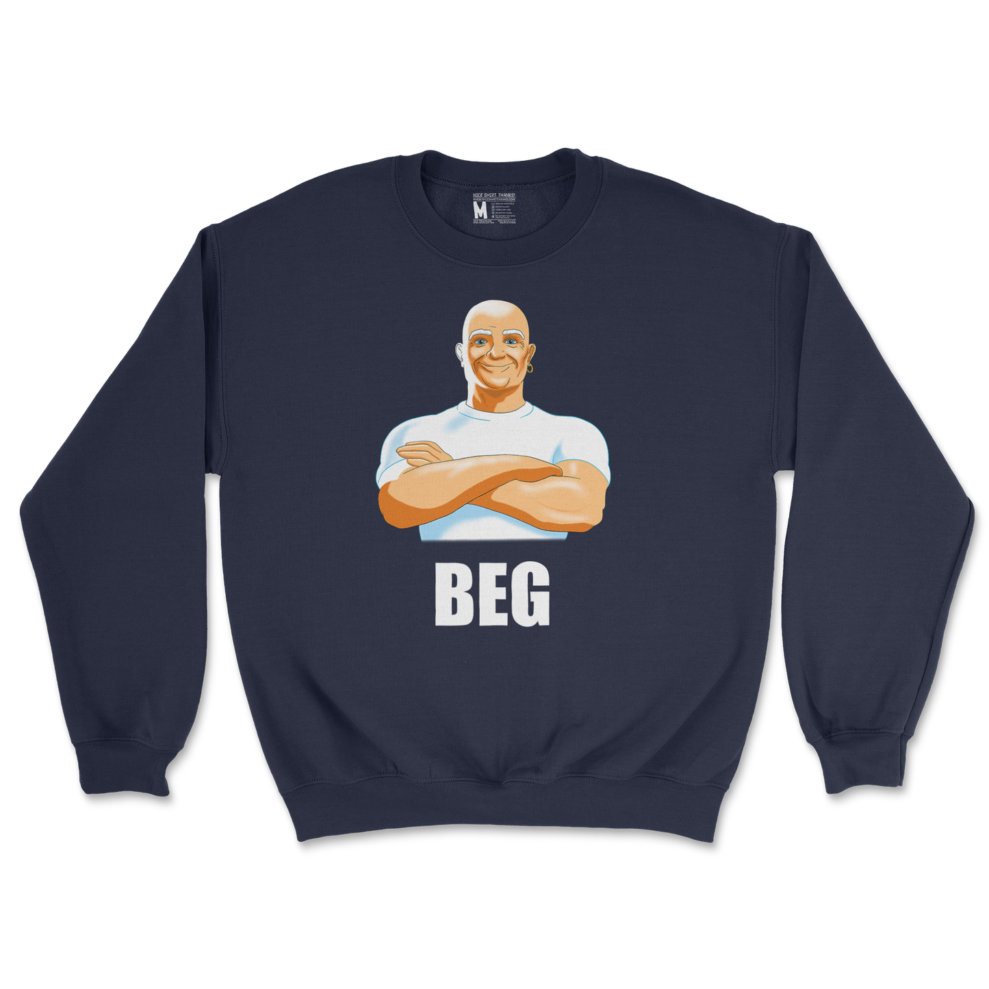 Gildan SoftStyle Crew Neck Beg in Navy