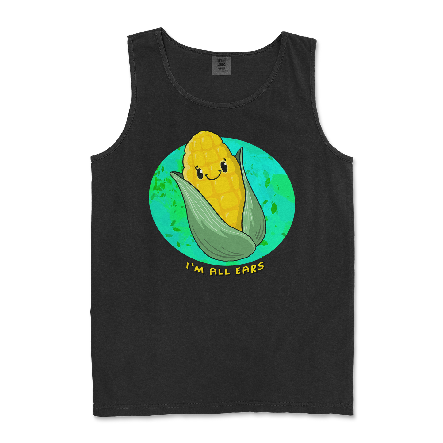 Comfort Colors Tank Top Mmm Corn in Black
