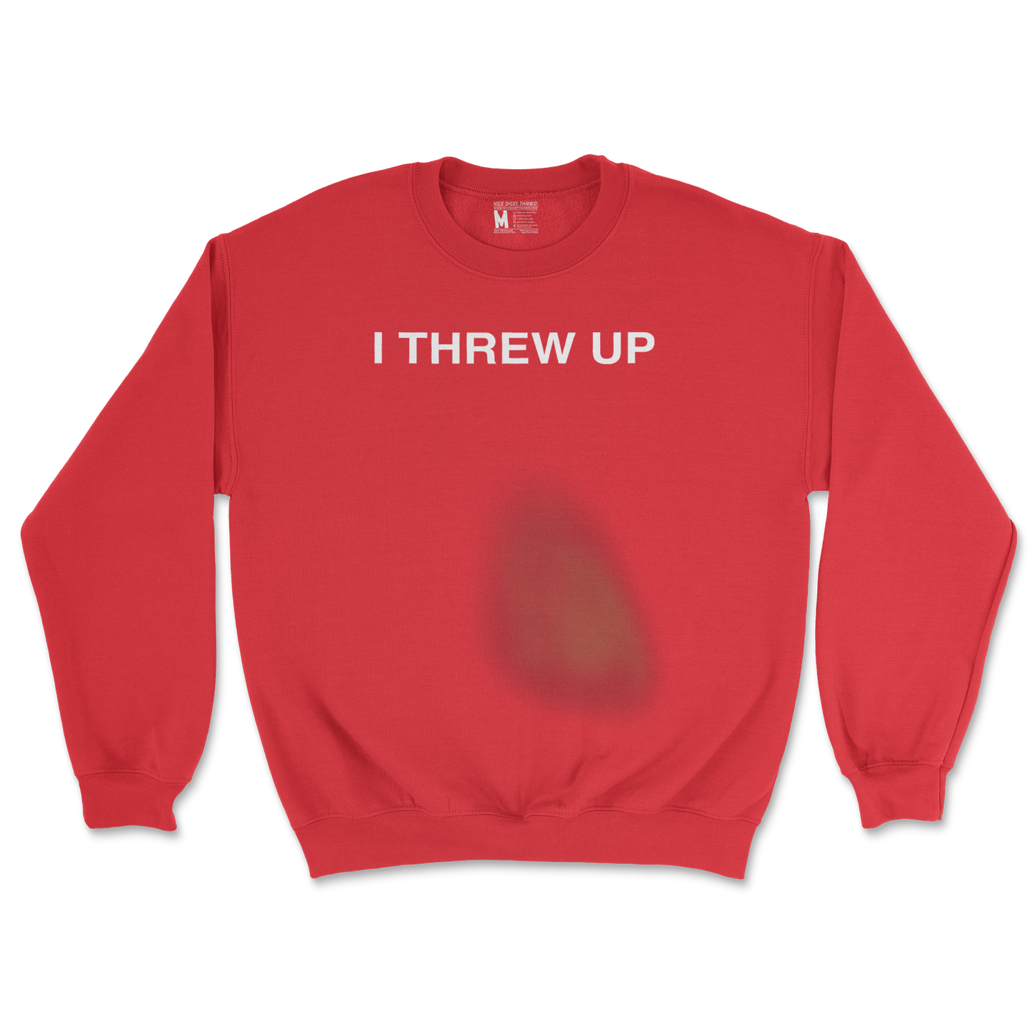 Gildan SoftStyle Crew Neck Mom I Threw Up in Red