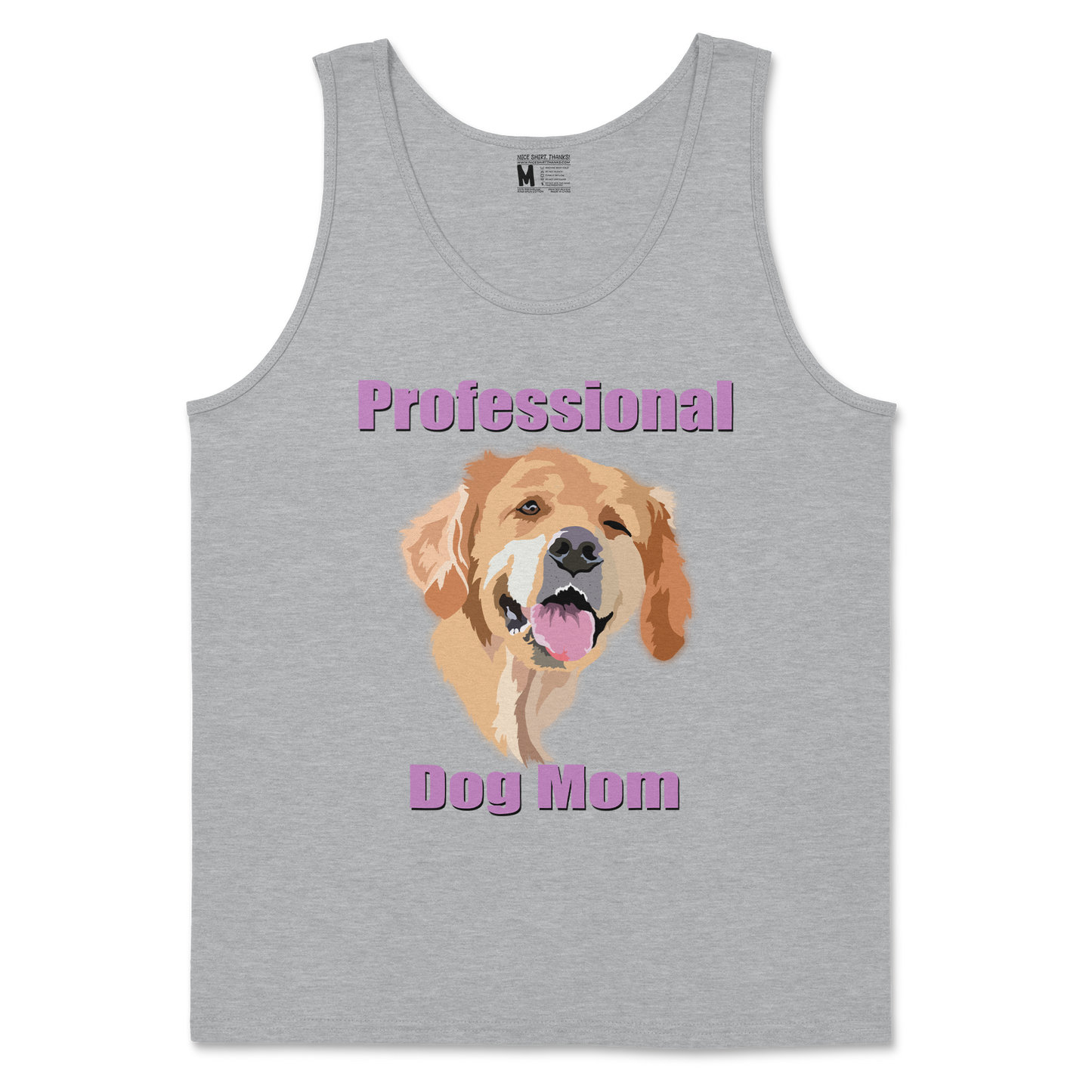 Gildan SoftStyle Tank Top Dog Mom in Sports Grey