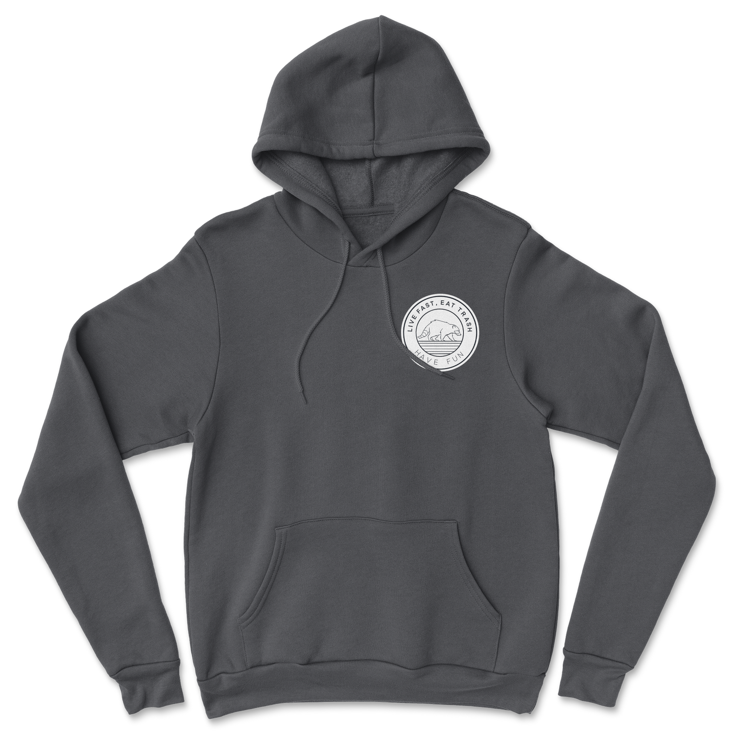 Heavy Blend Hoodie Raccoon Logo in Black