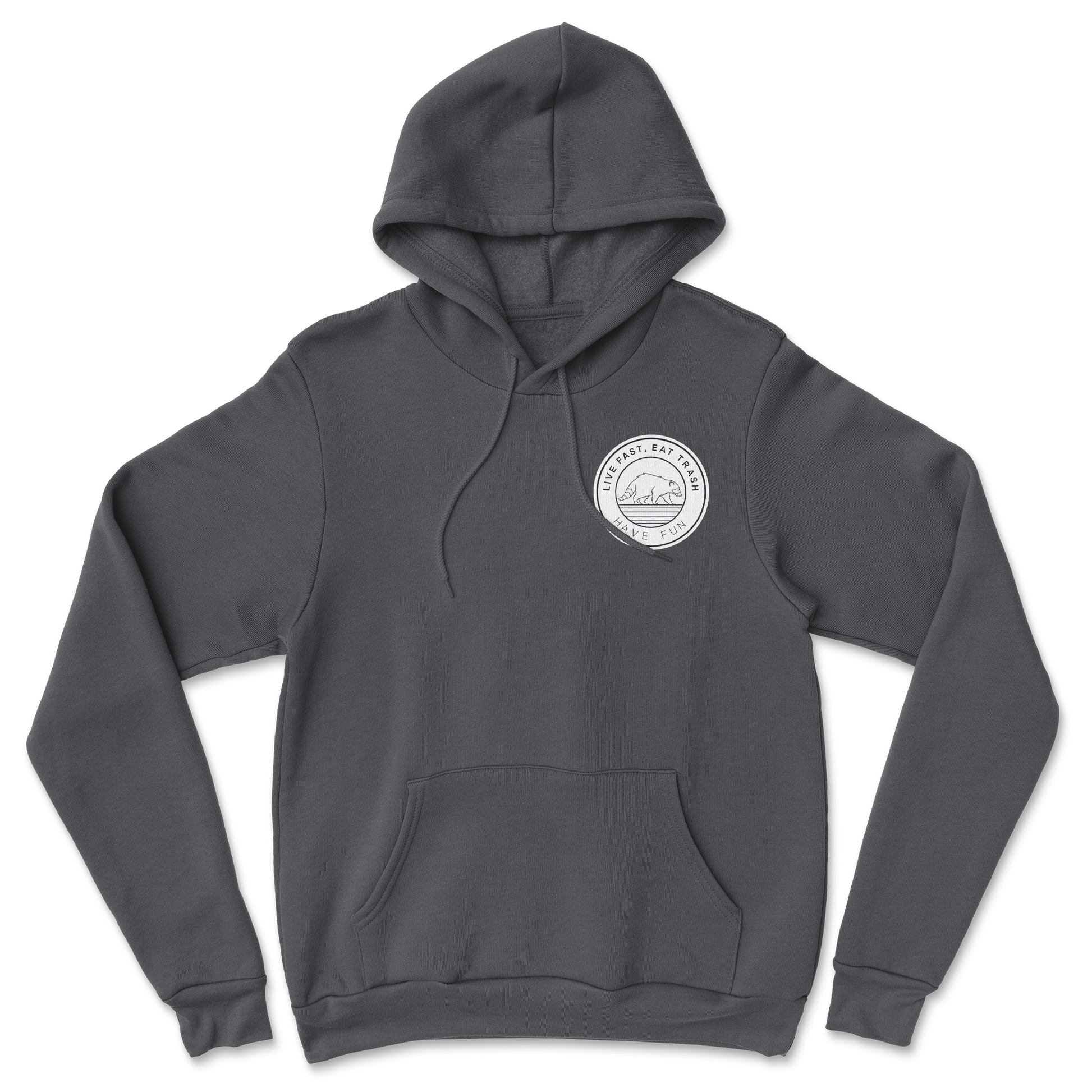 Heavy Blend Hoodie Raccoon Logo  in Black