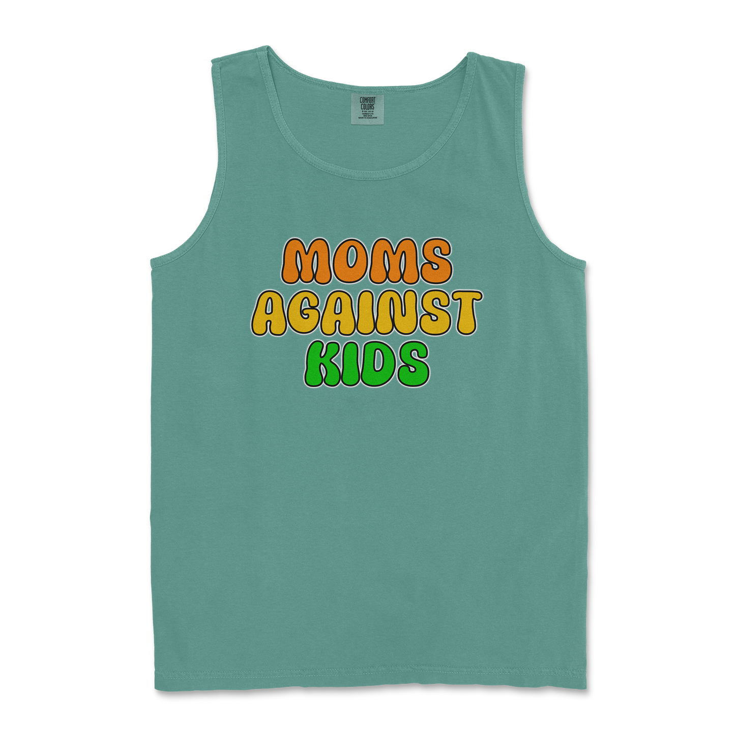 Comfort Colors Tank Top Moms Agianst Kids in LightGreen