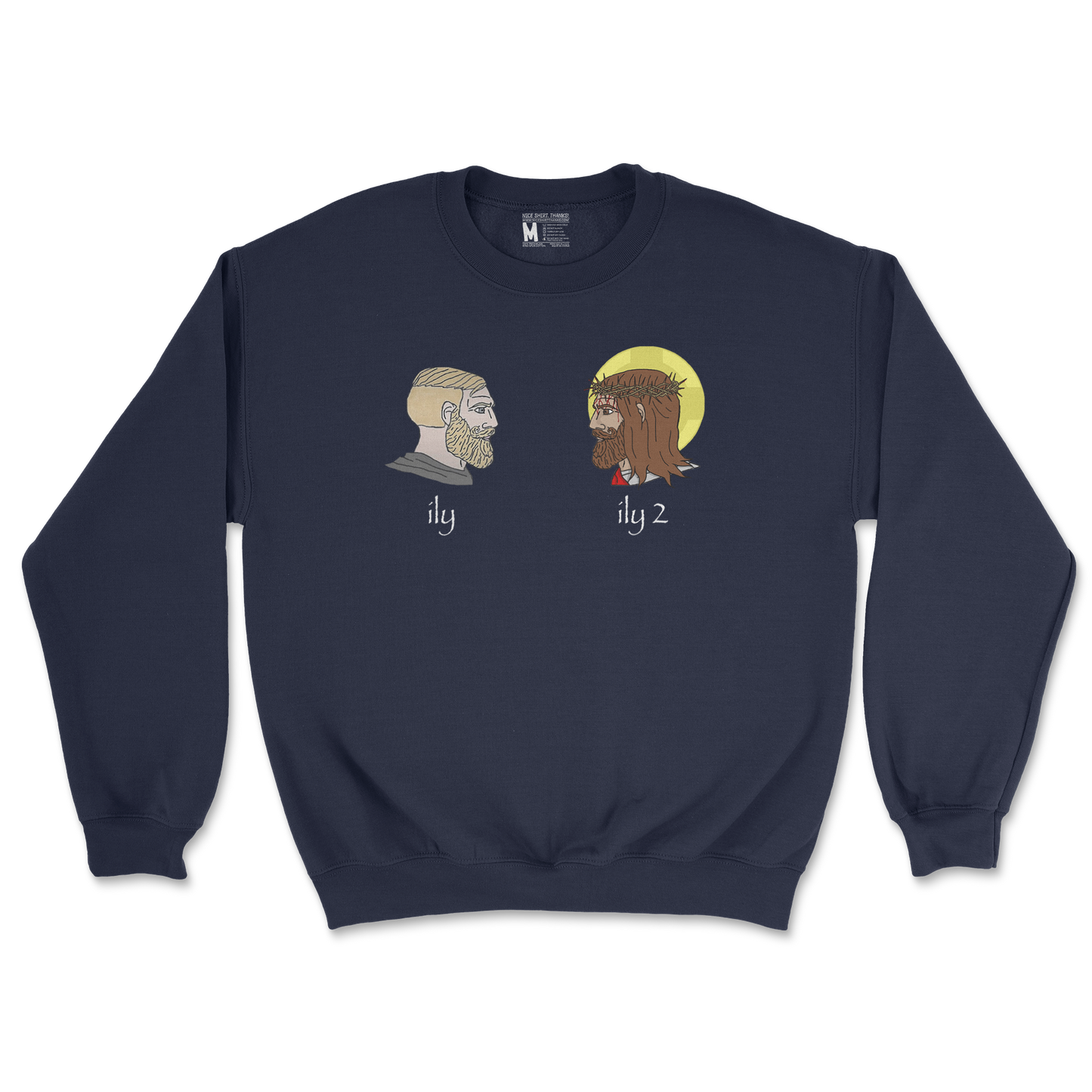 Gildan SoftStyle Crew Neck ILY in Navy