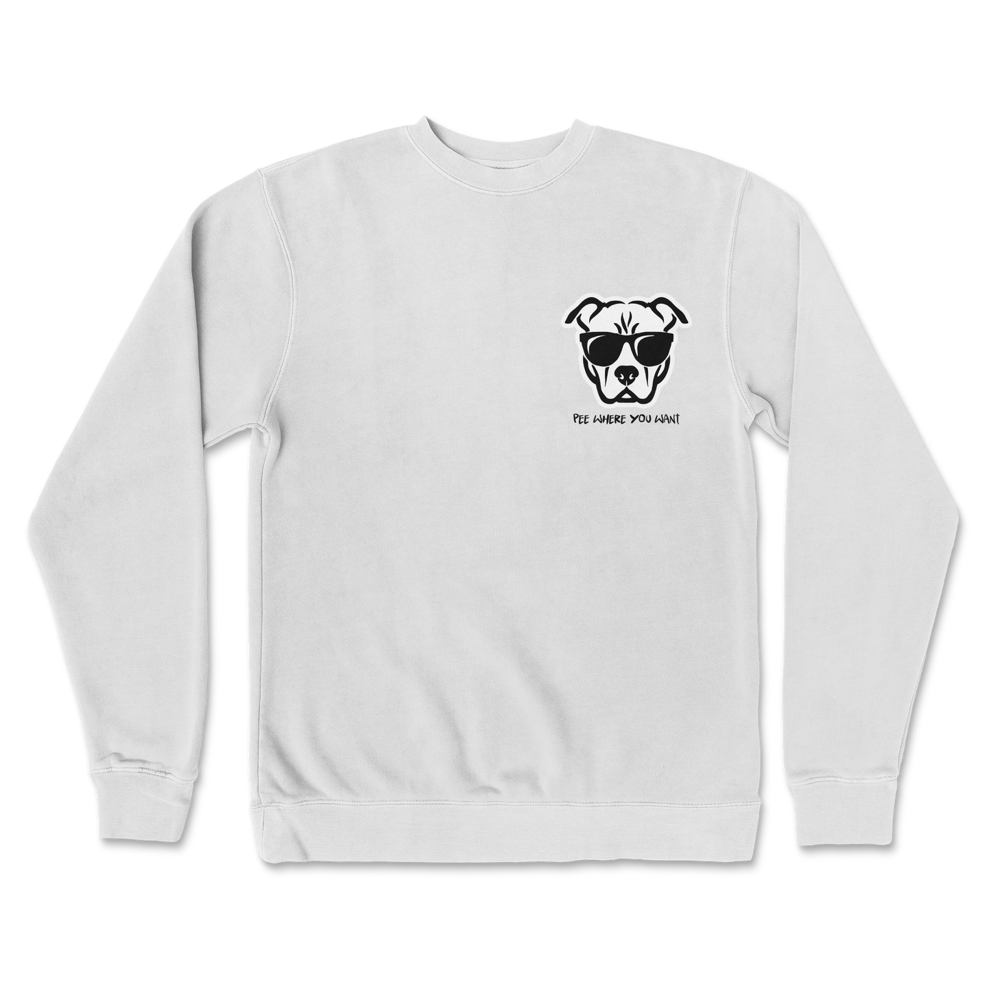 Independent Clothing Co. Crew Neck Pee Where You Want in white