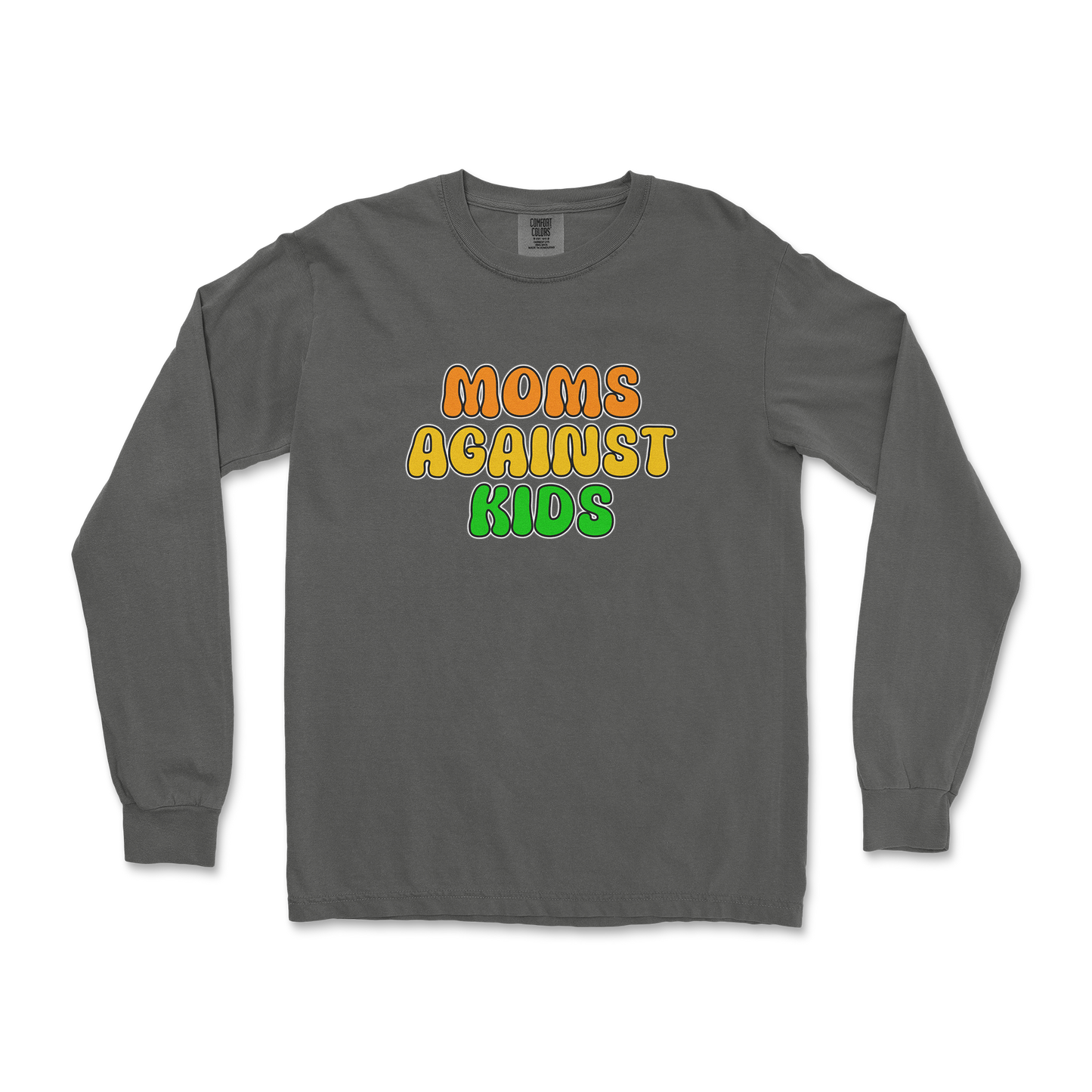 Comfort Colors Long Sleeve Moms Agianst Kids in Pepper