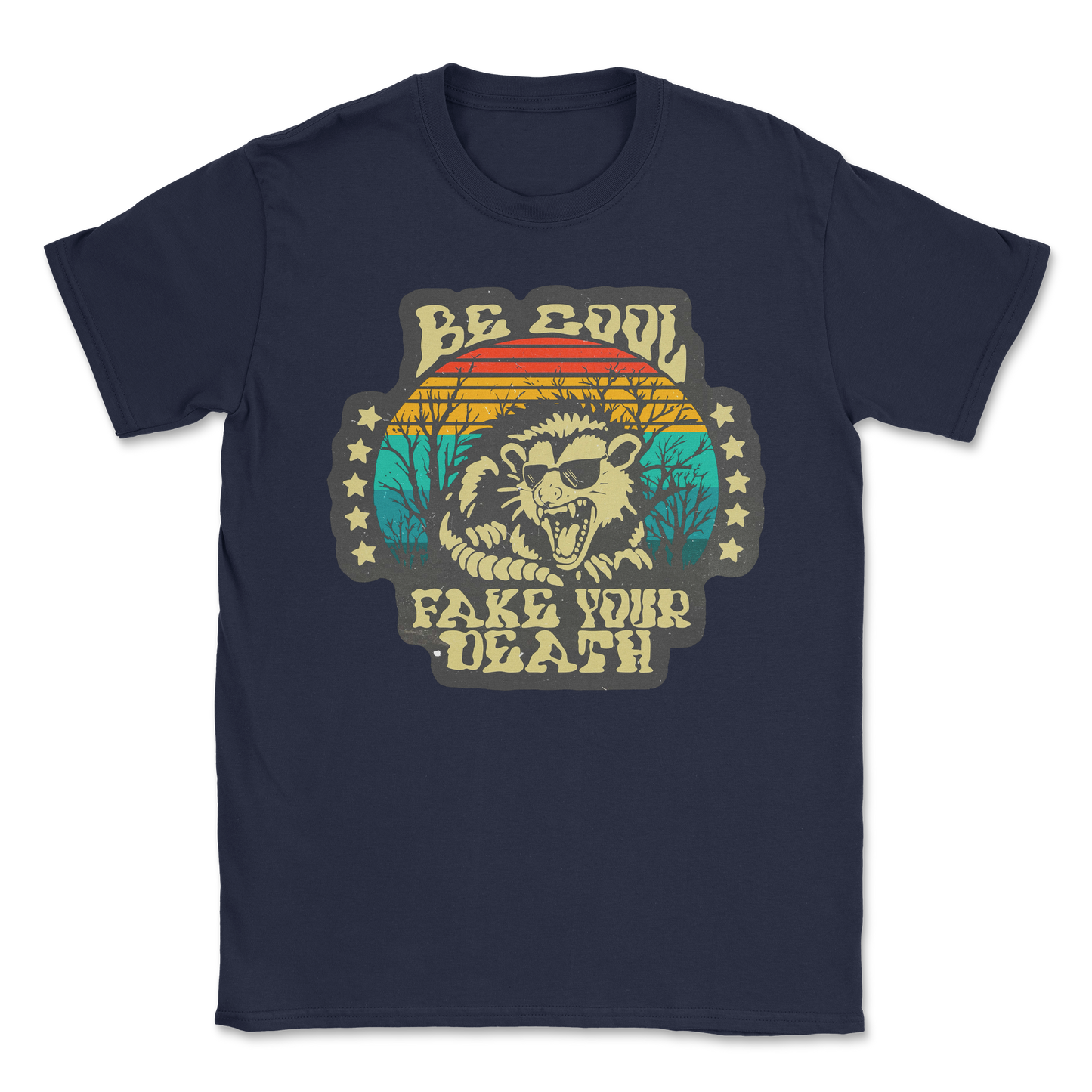 Heavy Blend T-Shirt Fake Your Death in Navy