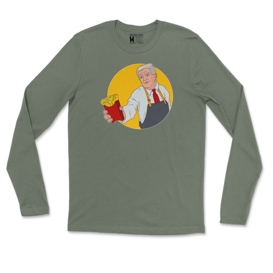 Gildan SoftStyle Long Sleeve McTrump  in Military-Green