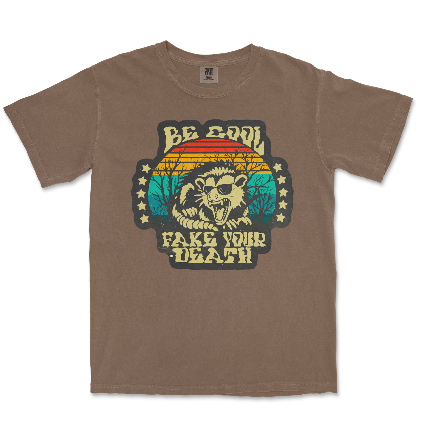 Comfort Colors T-Shirt Fake Your Death in Espresso