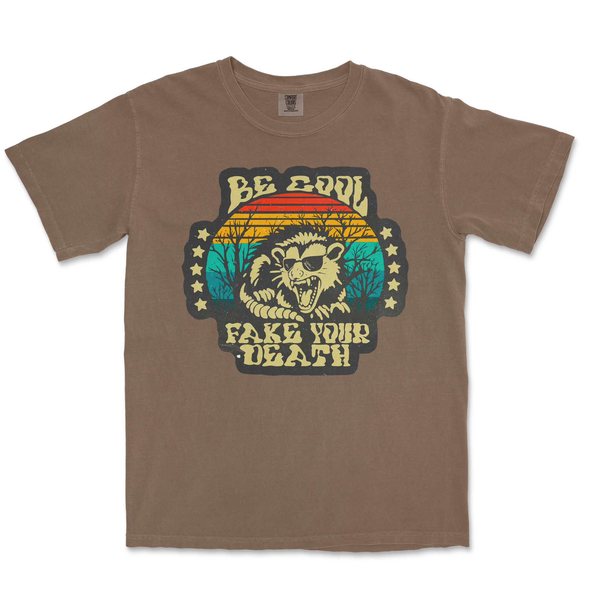 Comfort Colors T-Shirt Fake Your Death in Espresso