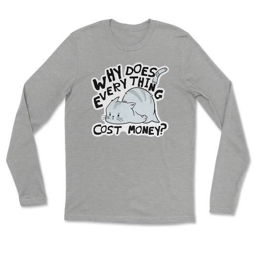 Heavy Blend Long Sleeve Broke Cat in Grey Heather