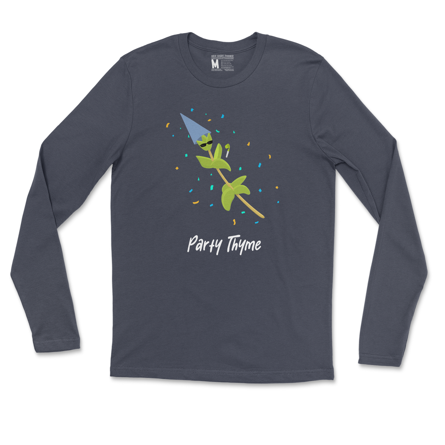 Gildan SoftStyle Long Sleeve Party Thyme in Navy