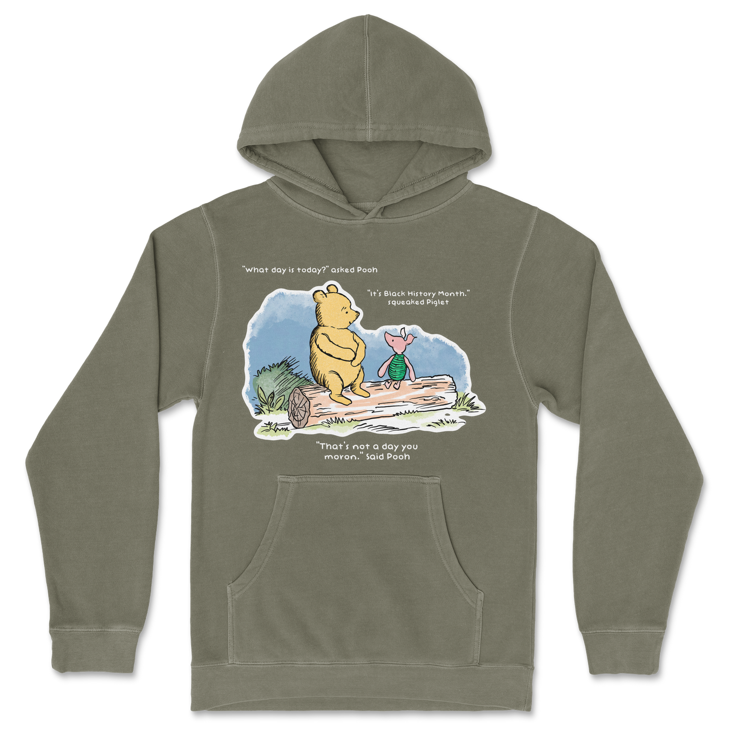 Independent Clothing Co. Hoodie Winnie the Pooh in Olive
