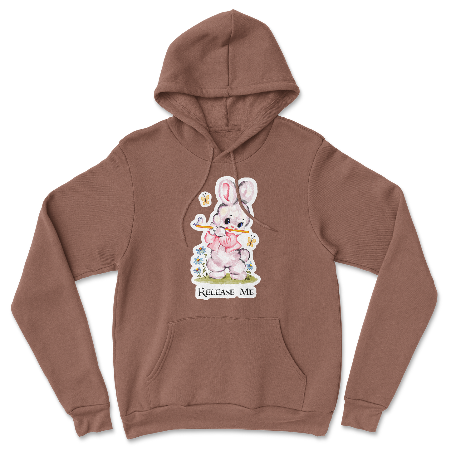 Heavy Blend Hoodie Cute Bunny in Cocoa