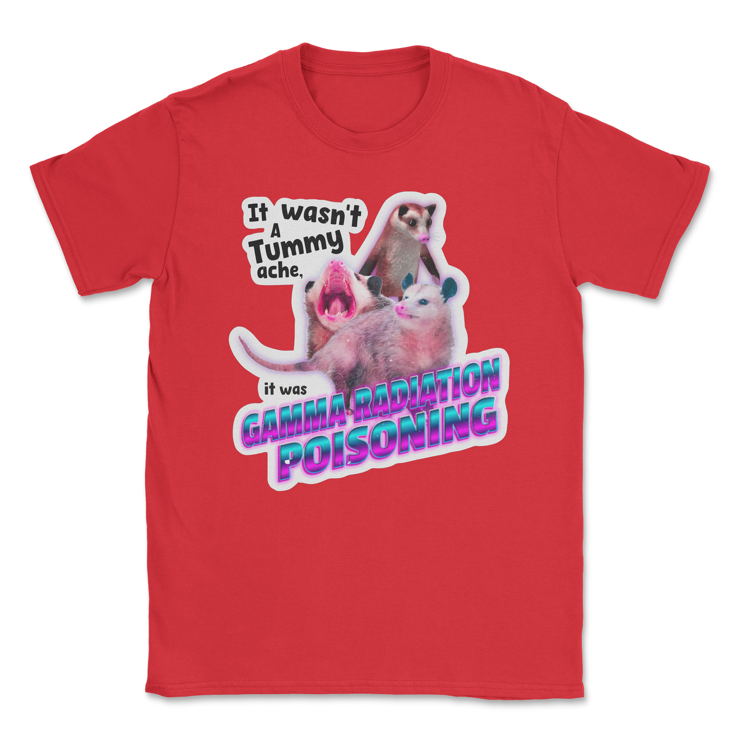 The Nice Shirt T-Shirt Possum Radiation in Red