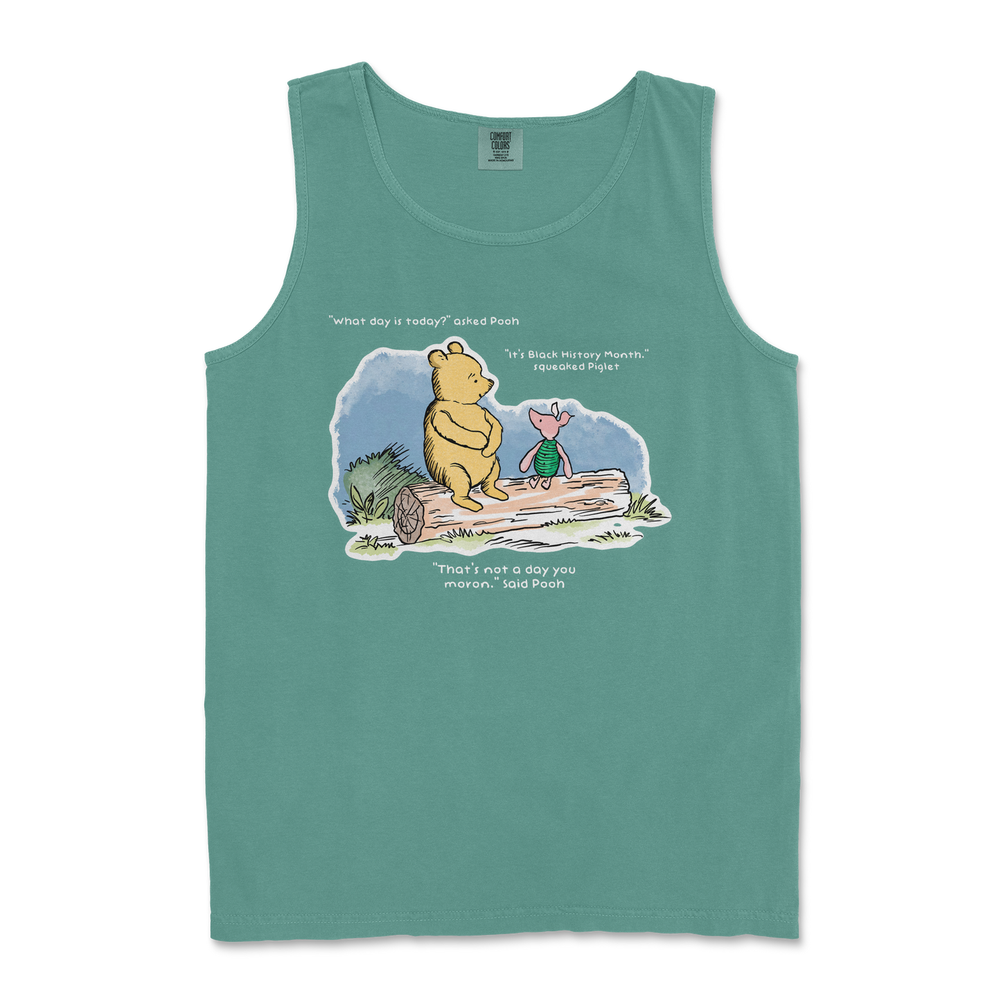Comfort Colors Tank Top Winnie the Pooh in Light-Green