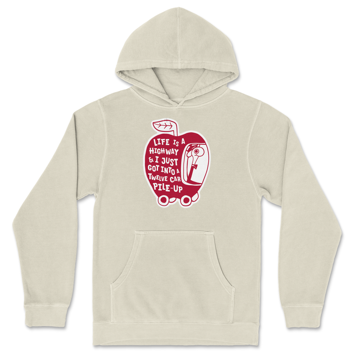 Independent Clothing Co. Hoodie Life Is A Highway in Ivory
