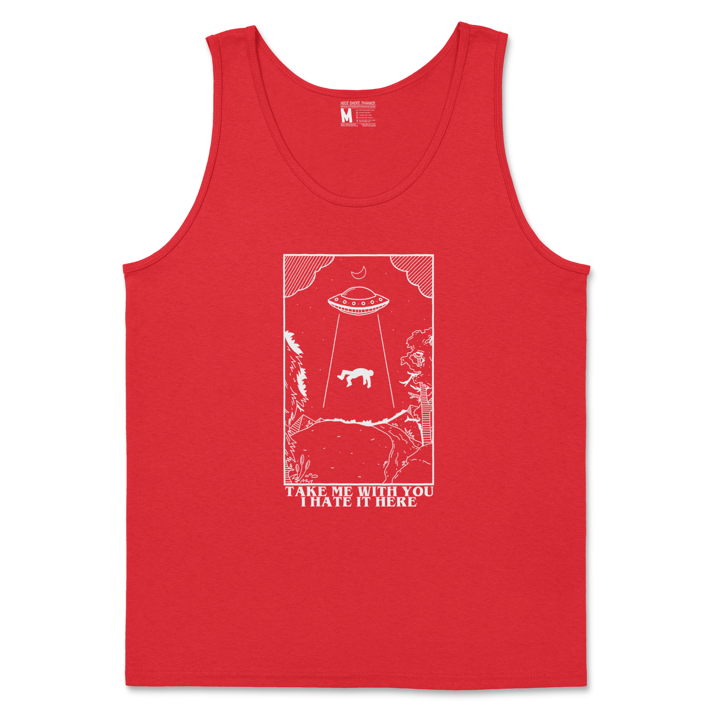 Gildan SoftStyle Tank Top in Red
