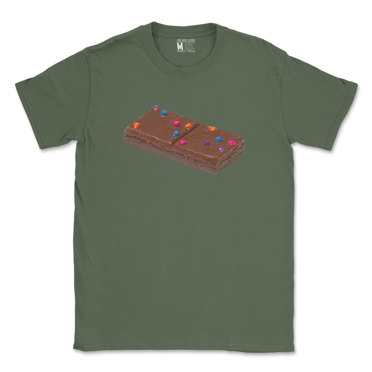 Gildan SoftStyle T-Shirt Mmmmm Yummmm in Military Green