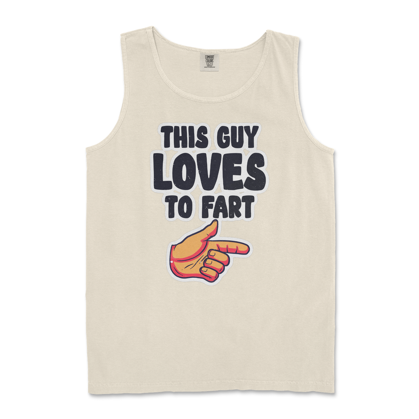 Comfort Colors Tank Top Who Farted  in Ivory