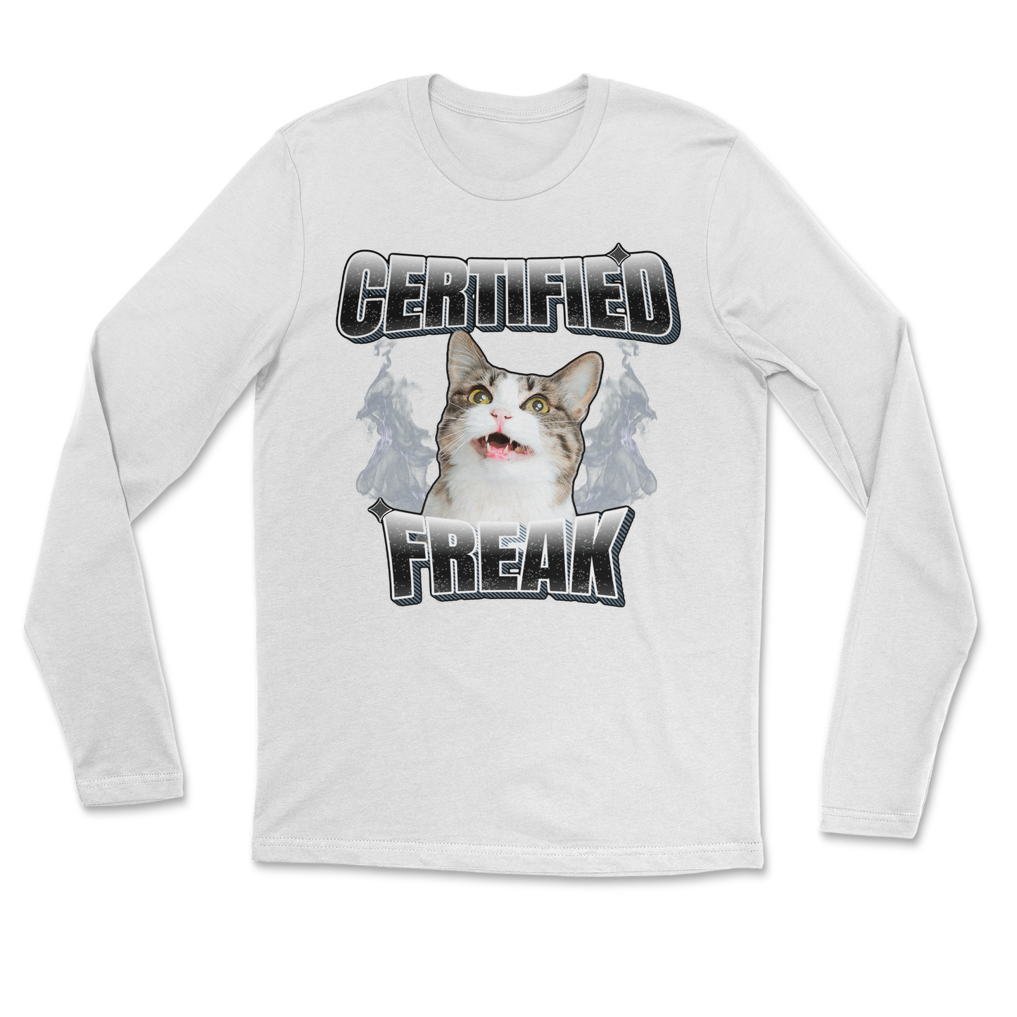 The Nice Shirt Long Sleeve Freaky  in White