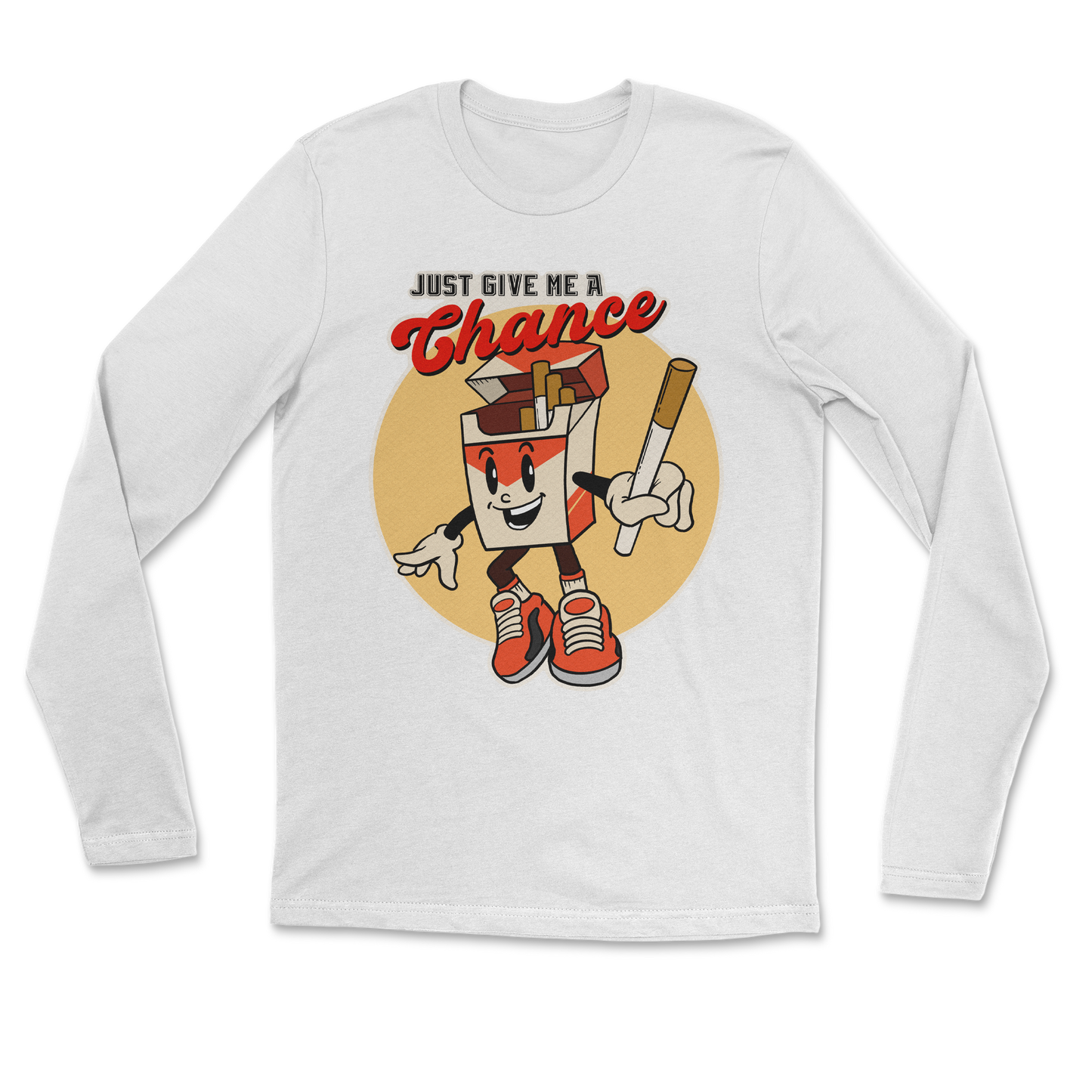 Heavy Blend Long Sleeve Vintage Cigarette in White