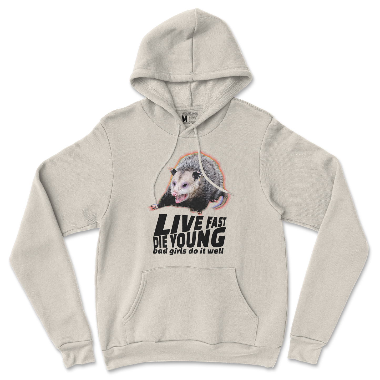 Gildan SoftStyle Hoodie Live Fast Die Young in Sand