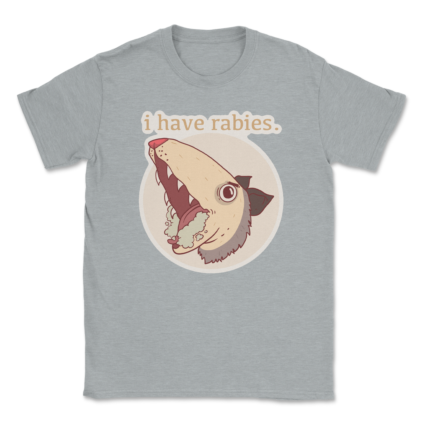 Heavy Blend T-Shirt I Have Rabies in Sports Grey
