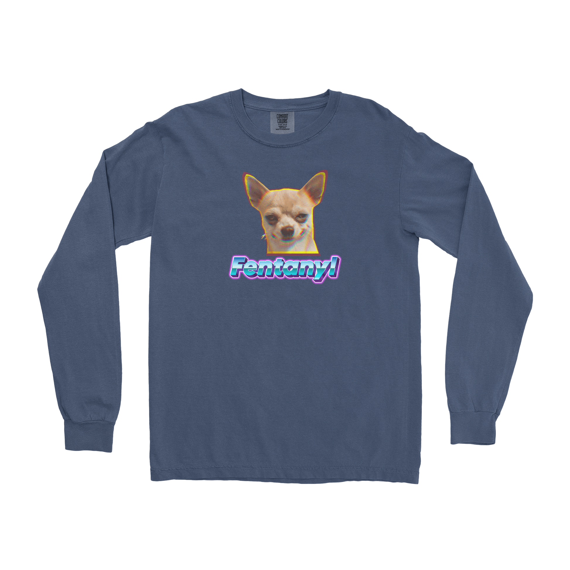 Comfort Colors Long Sleeve Fent in Midnight