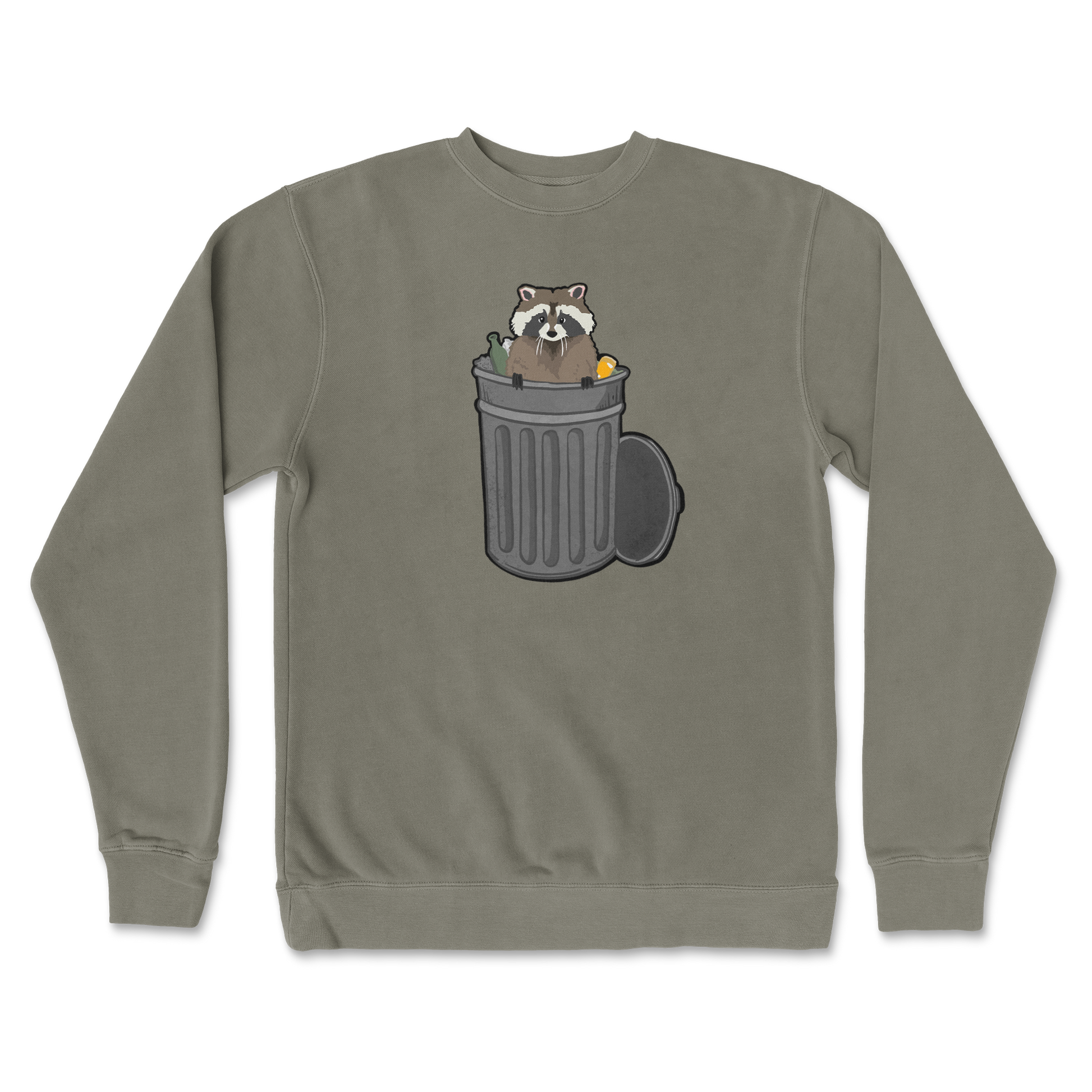 Independent Clothing Co. Crew Neck Trash Panda Enthusiast in Army