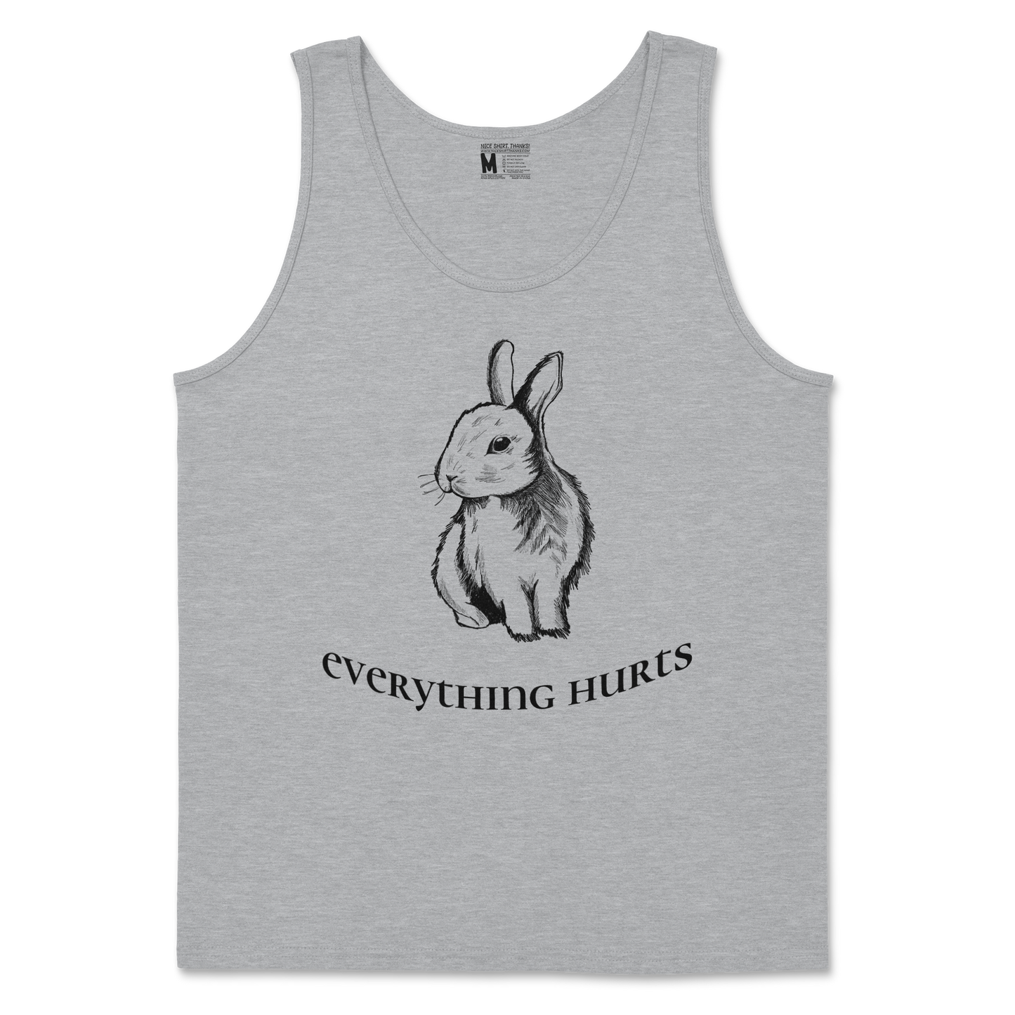 Gildan SoftStyle Tank Top Everything Hurts in Sports Grey