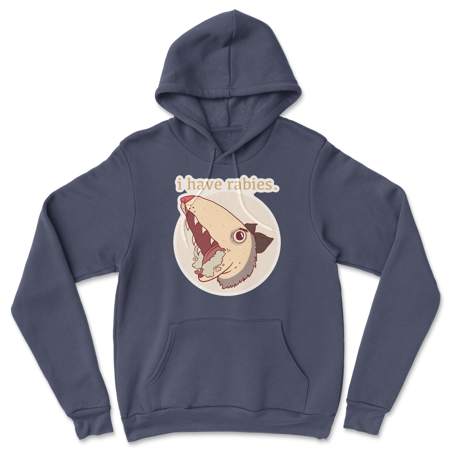 Heavy Blend Hoodie I Have Rabies in Navy