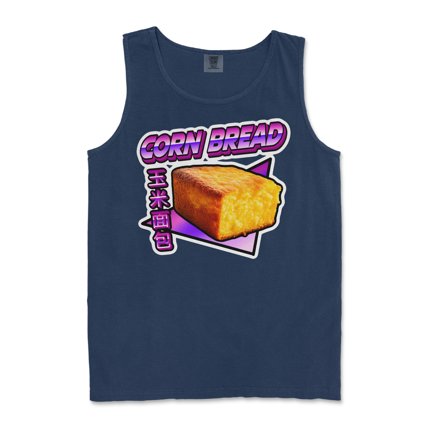 Comfort Colors Tank Top Corn Bread in True-Navy