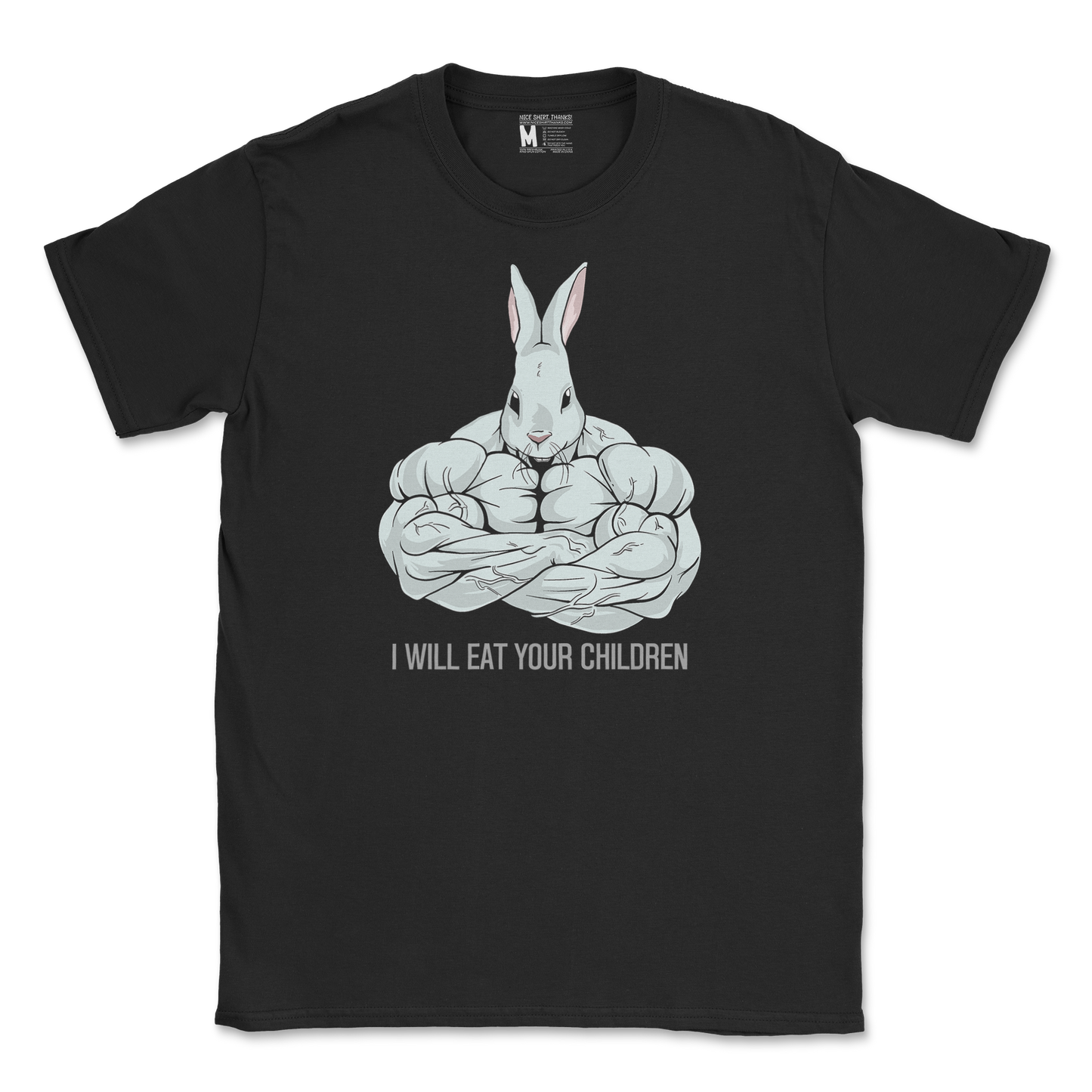 Gildan SoftStyle T-Shirt Scary Rabbit in Black