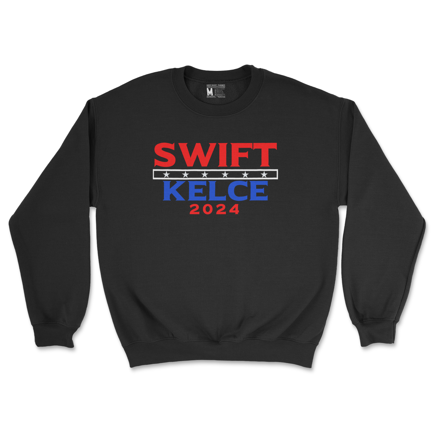 Gildan SoftStyle Crew Neck Swift Kelce 2024 in Black