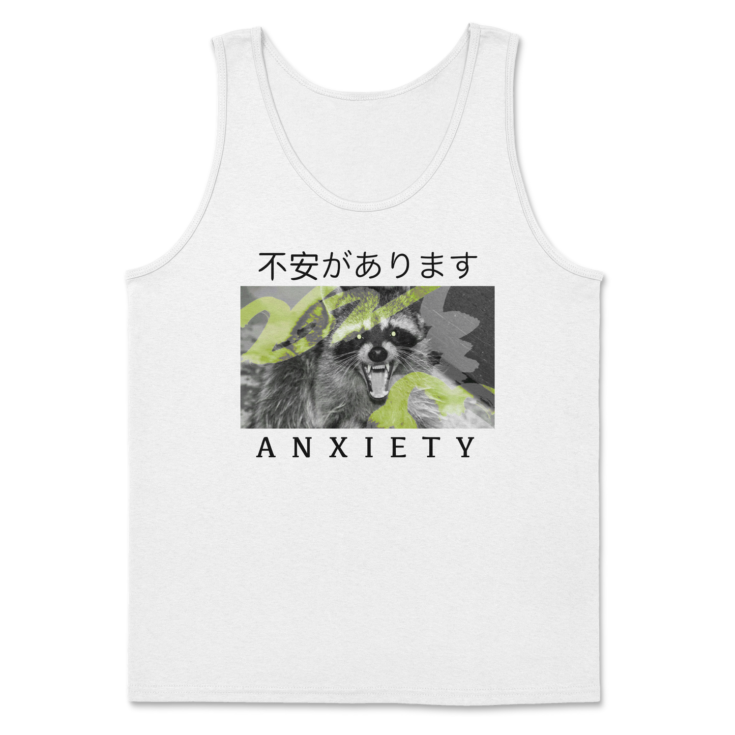 Heavy Blend Tank Top Anxiety in White