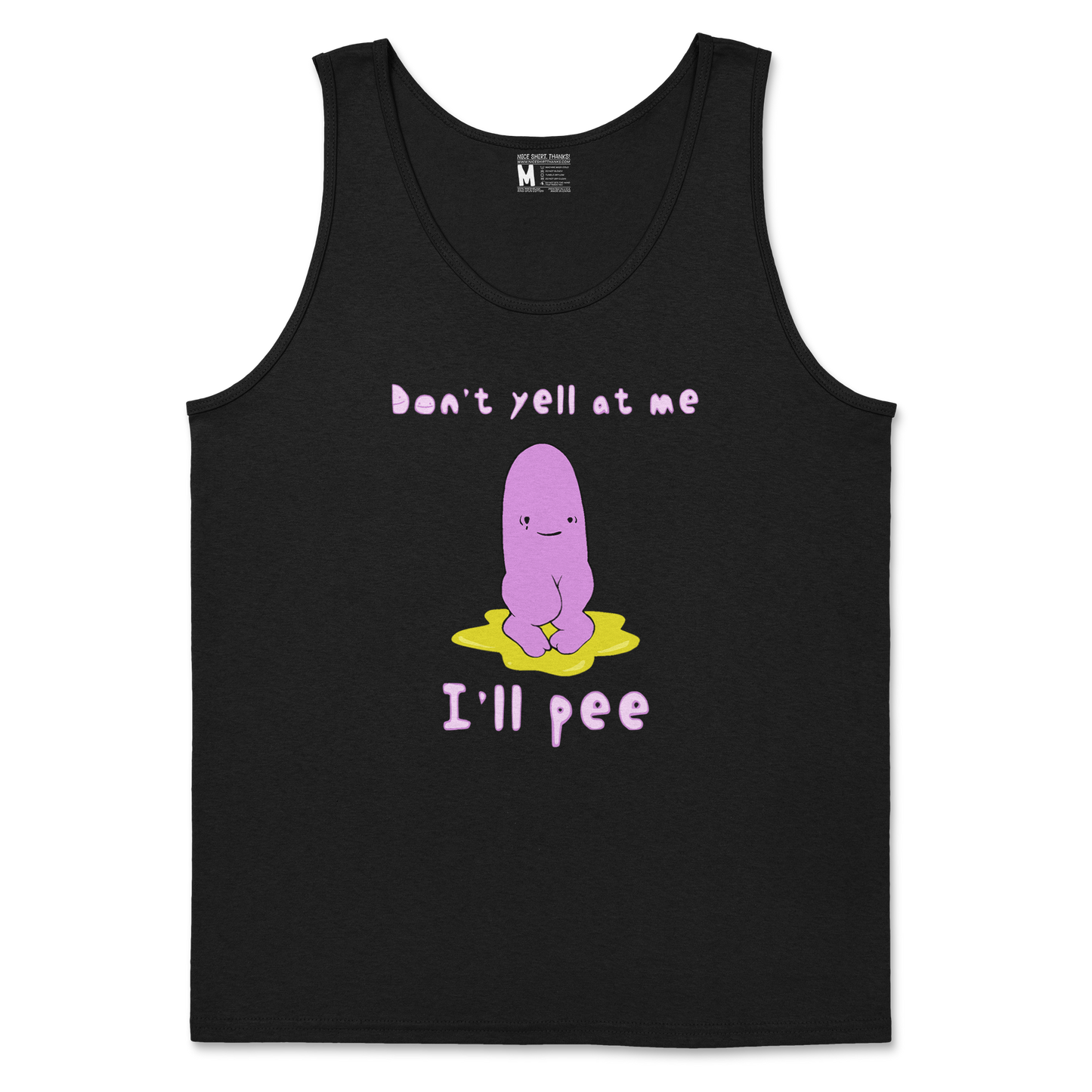 Gildan SoftStyle Tank Top Dont Yell 2 in Black