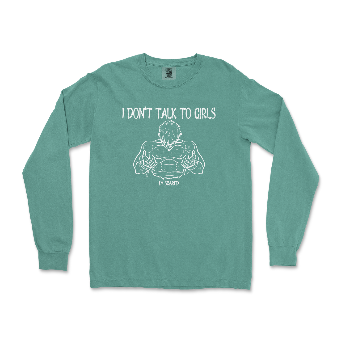 Comfort Colors Long Sleeve Gym Shirt in LightGreen
