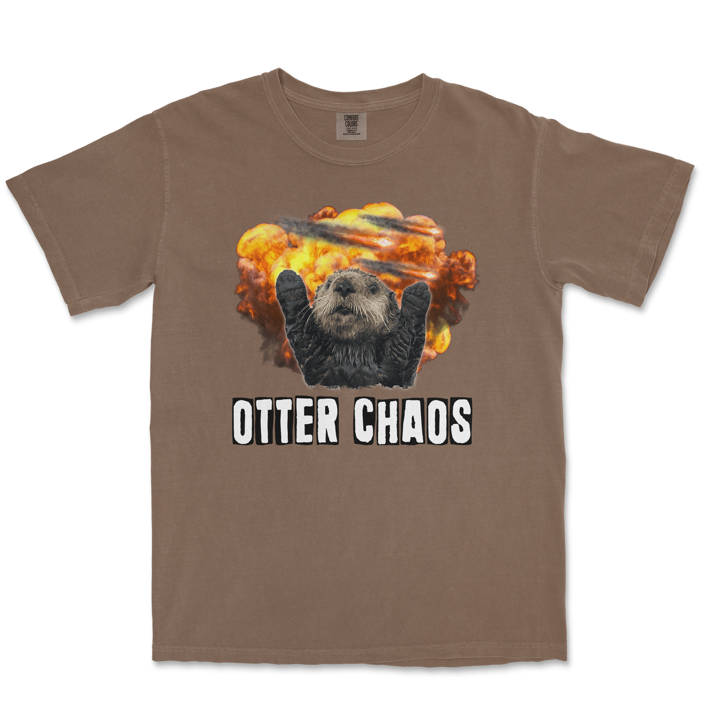 Comfort Colors T-Shirt Otter Chaos in Espresso