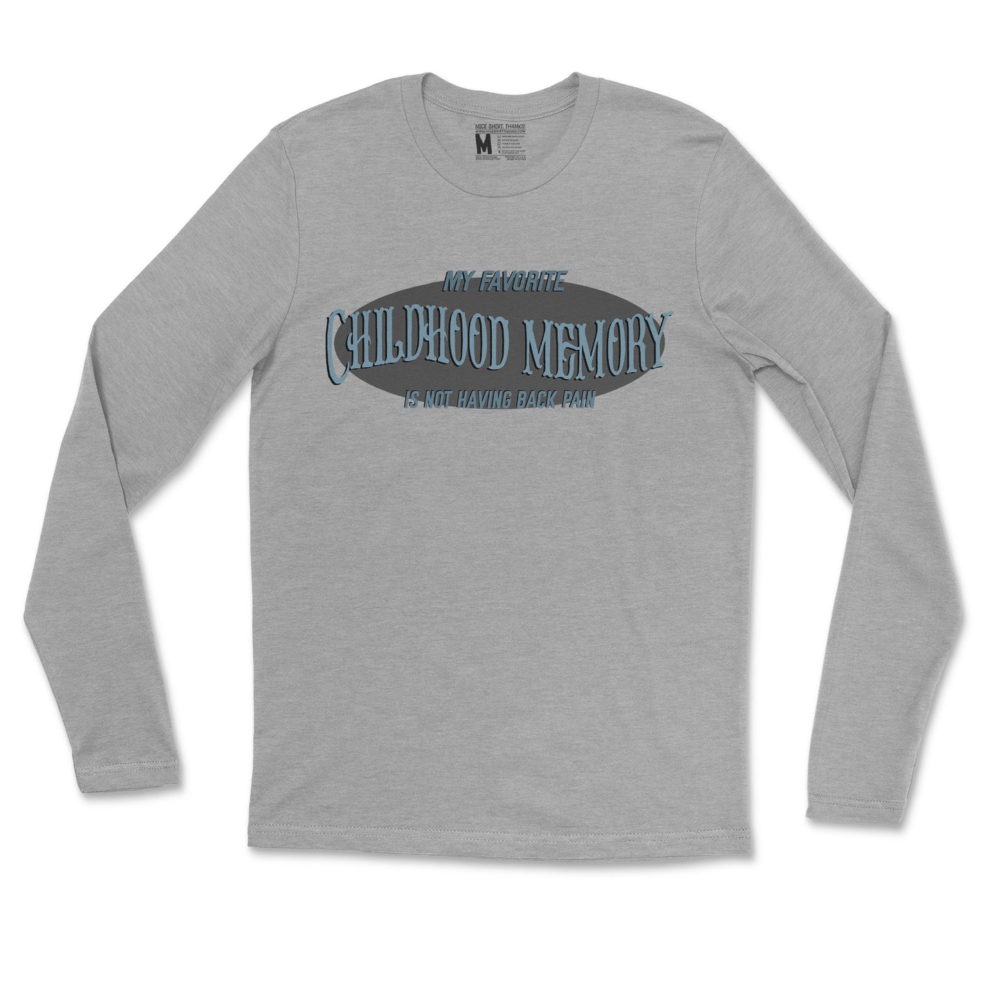 Gildan SoftStyle Long Sleeve Childhood Memory in Sports Grey