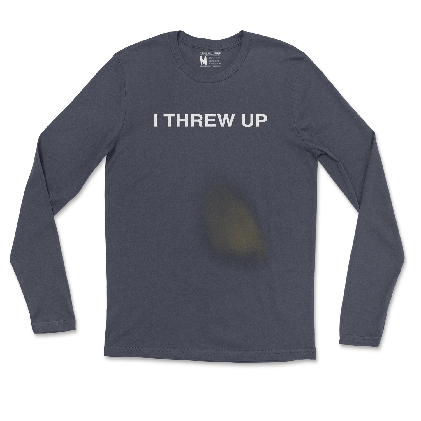 Gildan SoftStyle Long Sleeve Mom I Threw Up in Navy