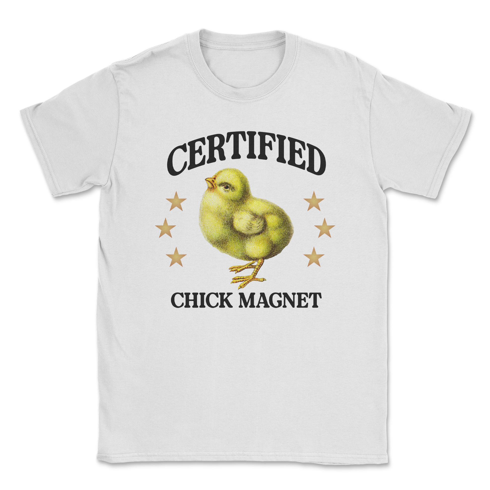 Heavy Blend T-Shirt Chick Magnet in White