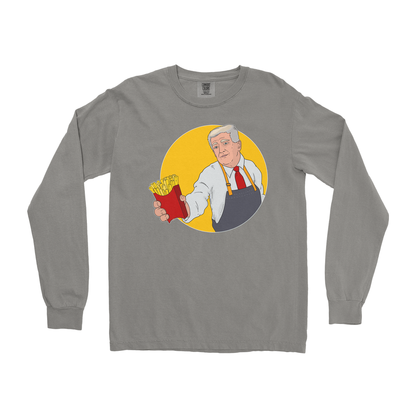 Comfort Colors Long Sleeve McTrump in Grey