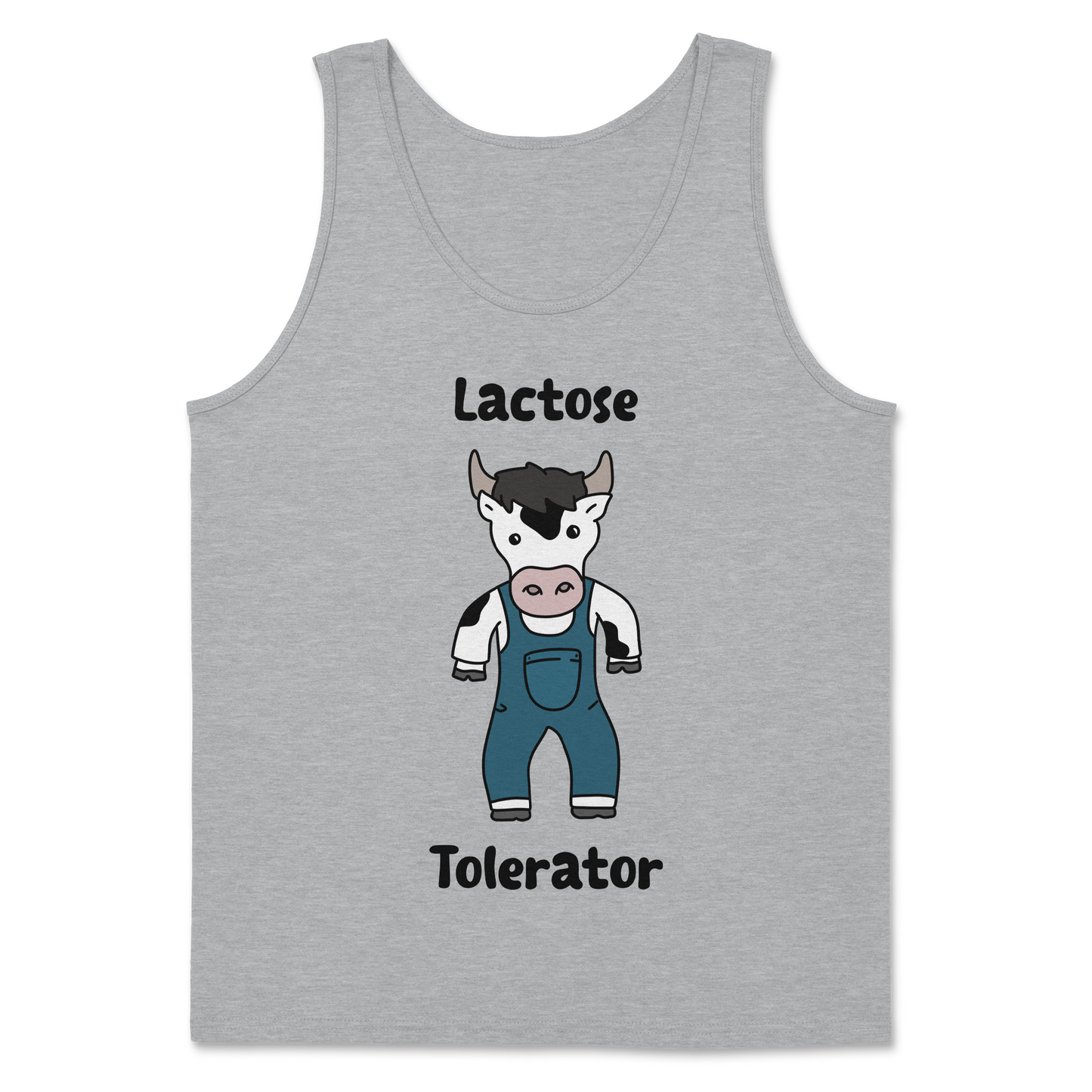 The Nice Shirt Tank Top Lactose Tolerator  in Sport-Grey