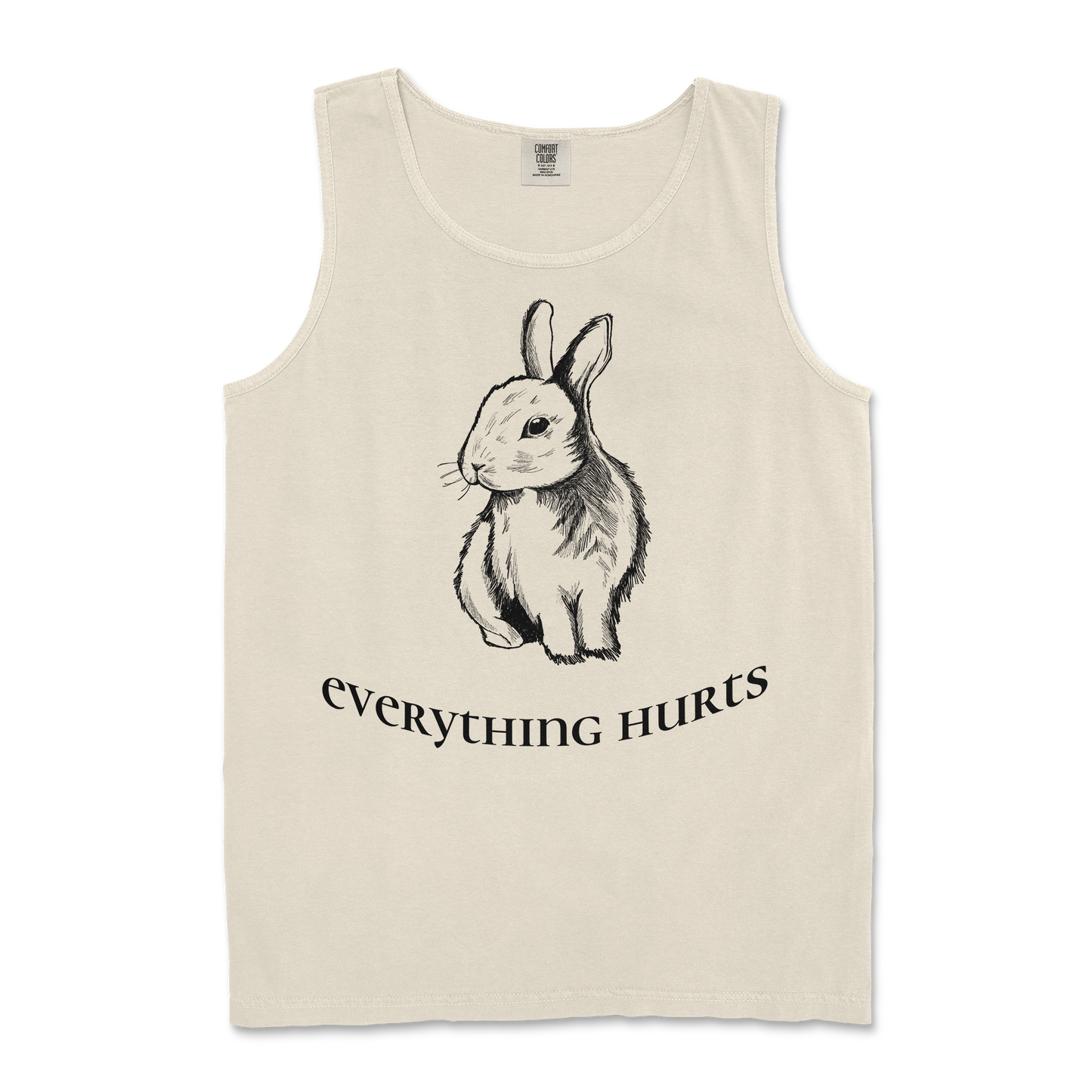 Comfort Colors Tank Top Everything Hurts in Ivory