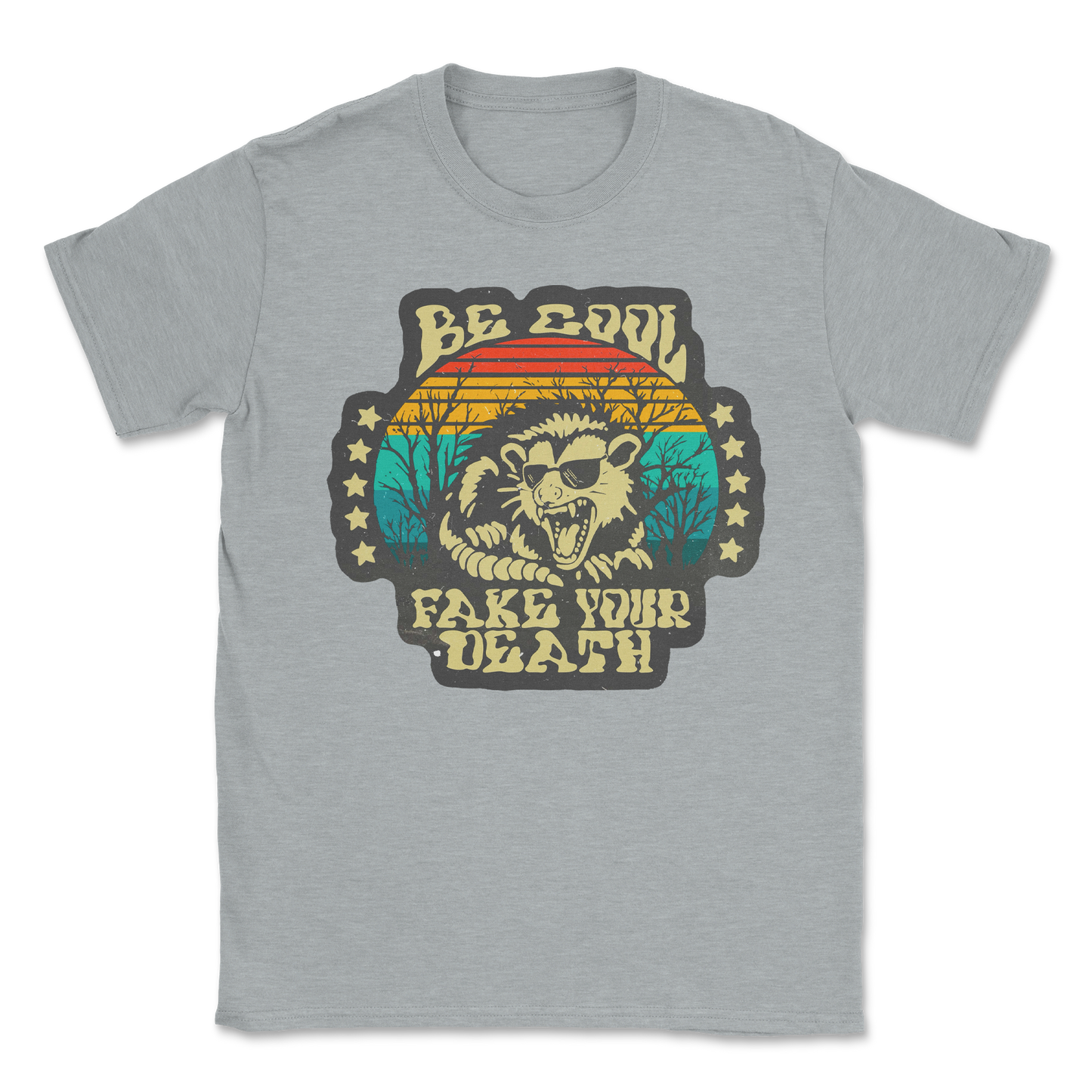 Heavy Blend T-Shirt Fake Your Death in Sports Grey