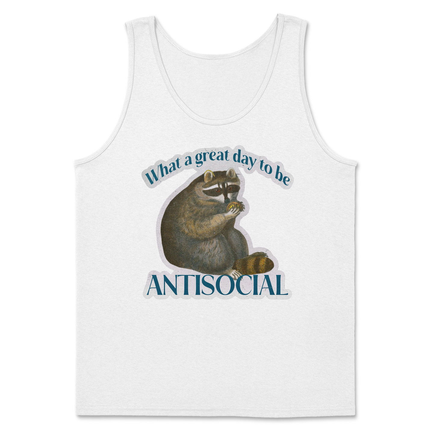 Heavy Blend Tank Top Antisocial in White